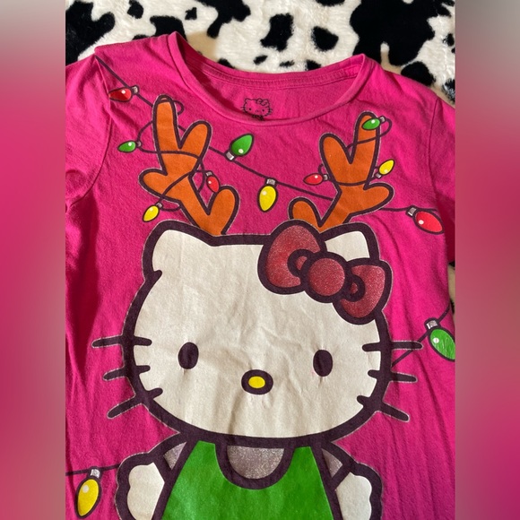 Hello Kitty Christmas Girls T-Shirt - Picture 6 of 7